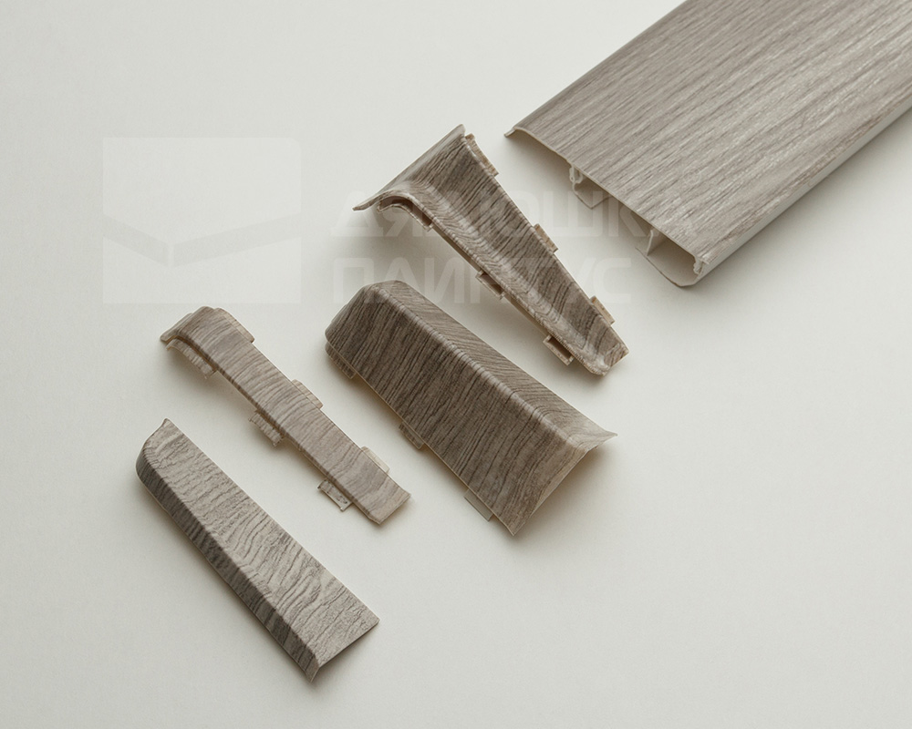 Заглушки для плинтуса ПВХ Salag Lima 72мм 2 шт/уп LYTK06 Дуб Чёрный