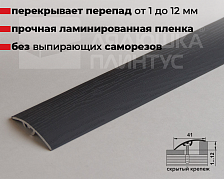 Порог разноуровневый ЛР 06.2700.24053 Ясень графит